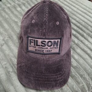 Filson Corduroy Logger Cap Brown Better Outdoor Clothes Hat Leather Strapback